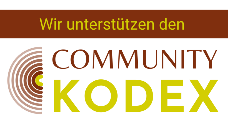 Wir unterstützden den Community Kodex.